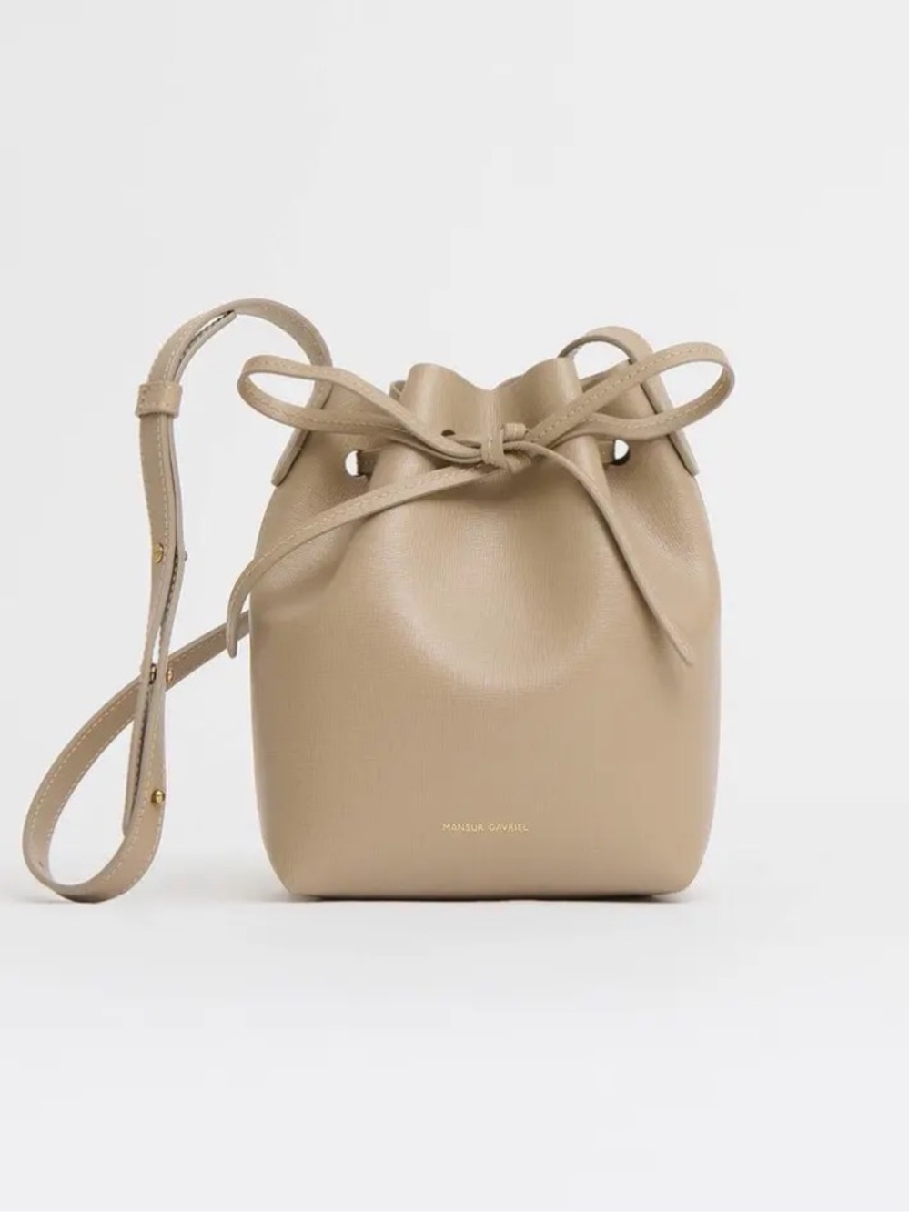 Mansur Gavriel Mini Bucket Bag in Warm Gray